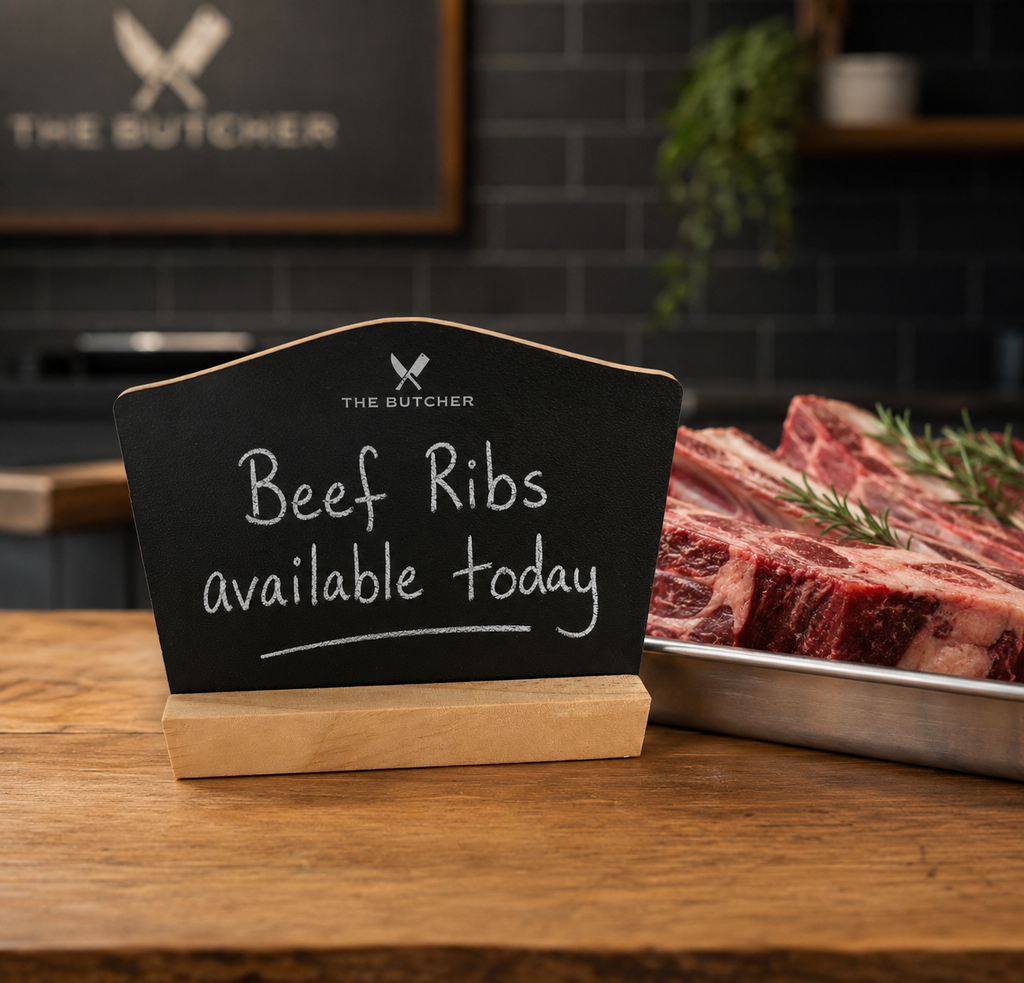 Custom Engraved Black Chalkboard Food Labels/Signs/Display Stands
