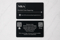 Business Cards Custom Engraved - Black Coated Aluminium x50