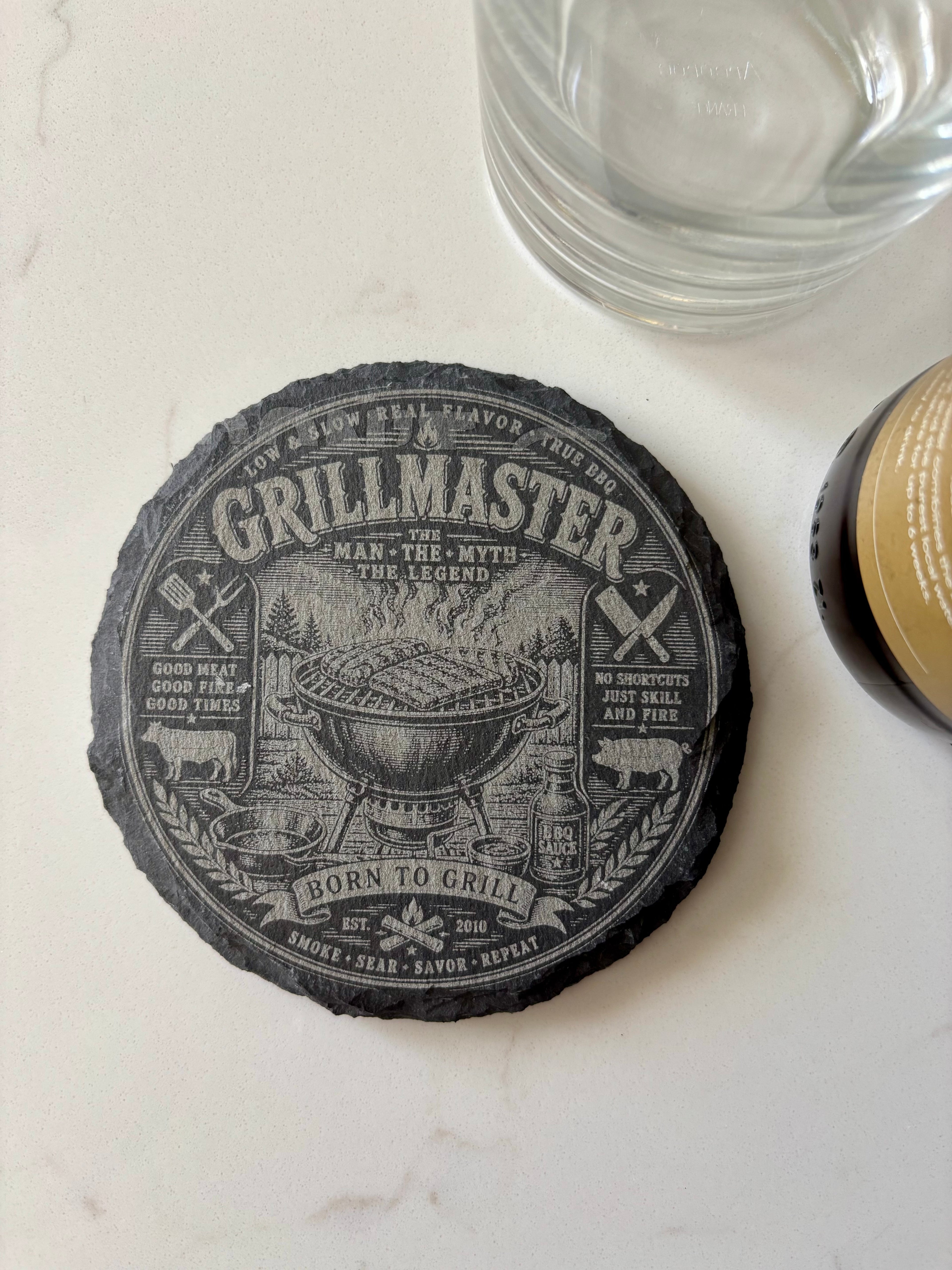 Slate Coasters Custom Engraved - Logo Branding/Gifts/Personal